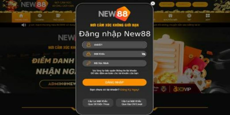 Điều kiện cơ bản để đăng nhập New88 